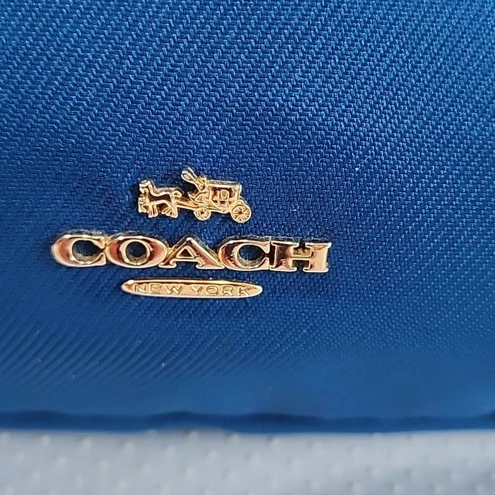 Coach F37239 Sawyer  Blue Canvas Crossbody Bag